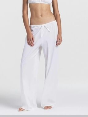 SKIMS Poplin Cotton Blend Drawstring Apparel Pants